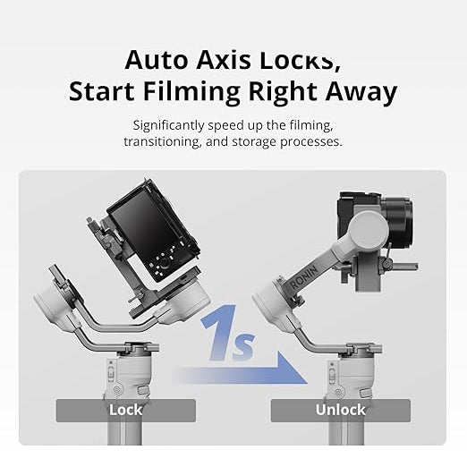 DJI RS 4 Mini, Gimbal Stabilizer , Auto Axis Locks, Camera Gimbal, Native Vertical Shooting