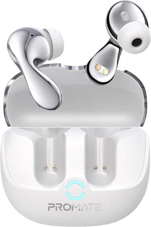 PROMATE Baton. High Fidelity TWS BT V5.4 Hybrid ANC Earbuds, Intellitouch-8