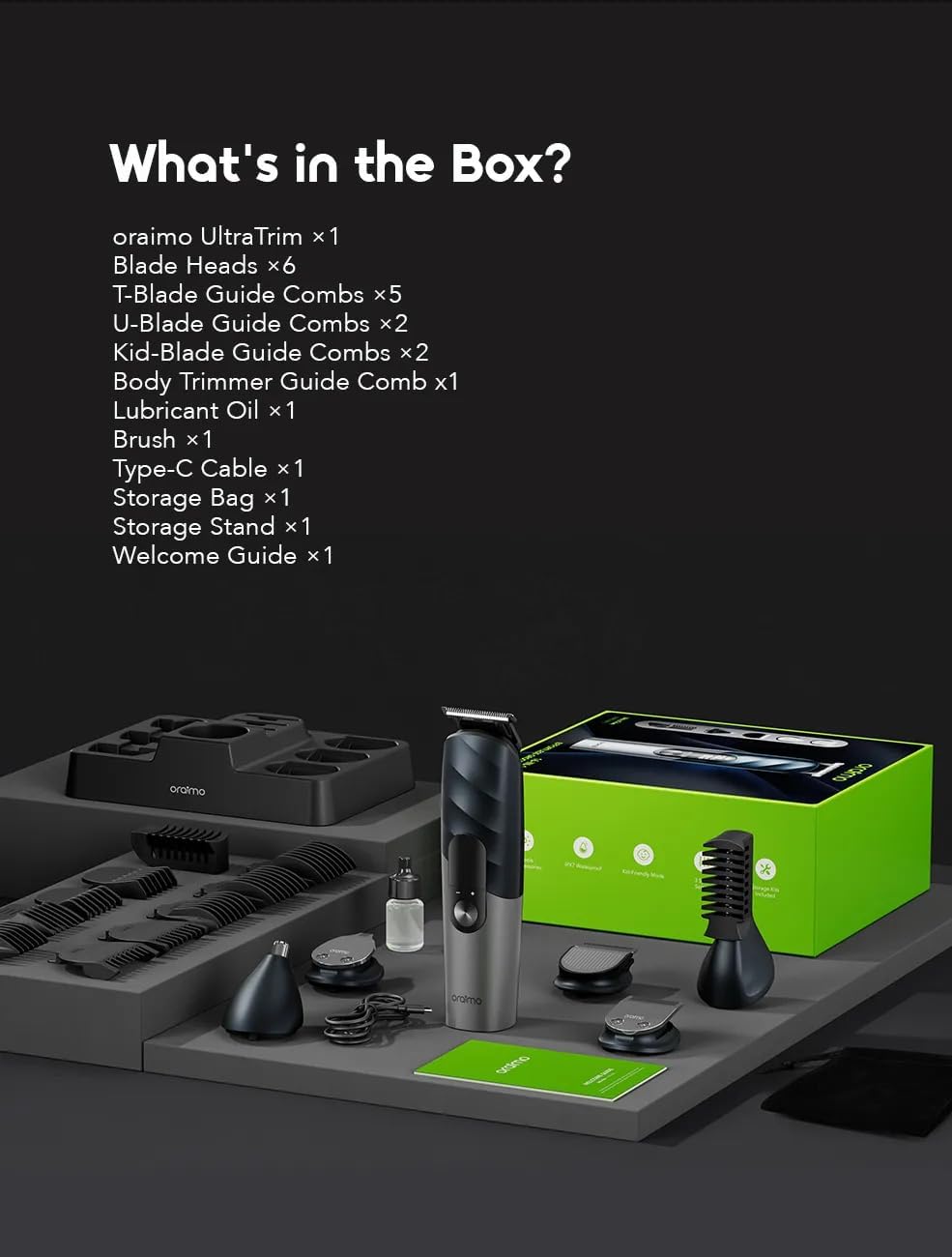 ORAIMO 16-IN-1 Grooming Kit- UltraTrim - Deep Ble OTS-230