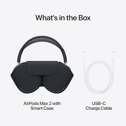 Apple AirPods Max (USB-C) سماعات رأس لاسلكية فوق الأذن مع إلغاء الضوضاء النشط – بيج