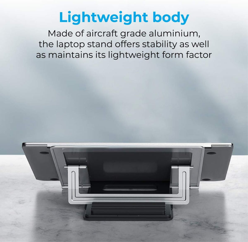 PROMATE DeskMate-5. Multi-Level Ergonomic Aluminium Laptop Stand-9