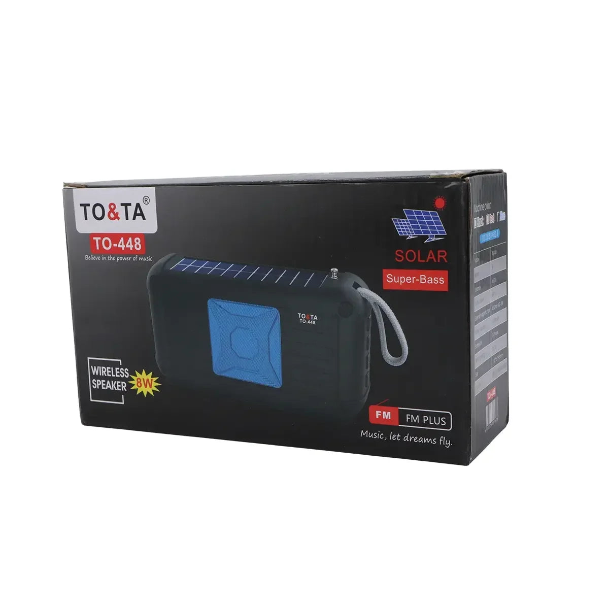 سماعة TO-T20 Bluetooth تعمل بالطاقة الشمسية مع راديو FM