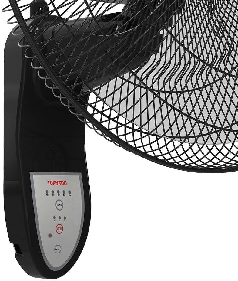 Tornado Wall Fan 18 inch 3 Speed Levels 4 Blades with Remote Control 220 W EPS-18R