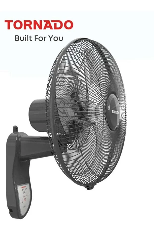 TORNADO Wall Fan 16 Inch 4 Blades Remote Grey EPS-16RG 220 W EPS-16RG grey