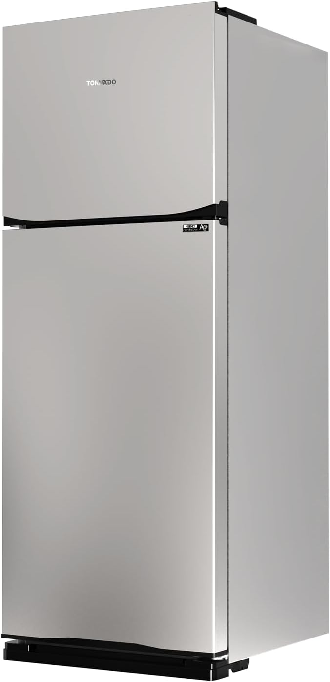 Tornado Refrigerator Inverter No Frost 396 Liter Silver Rf-480Tv-Sl