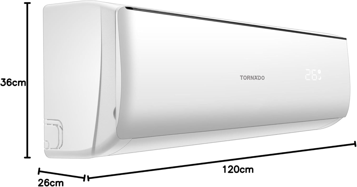 Tornado 2 Ton Split Air Conditioner 24000 Btu T3 Compressor White R410 Refrigerant Turbo Th-C24Bhu