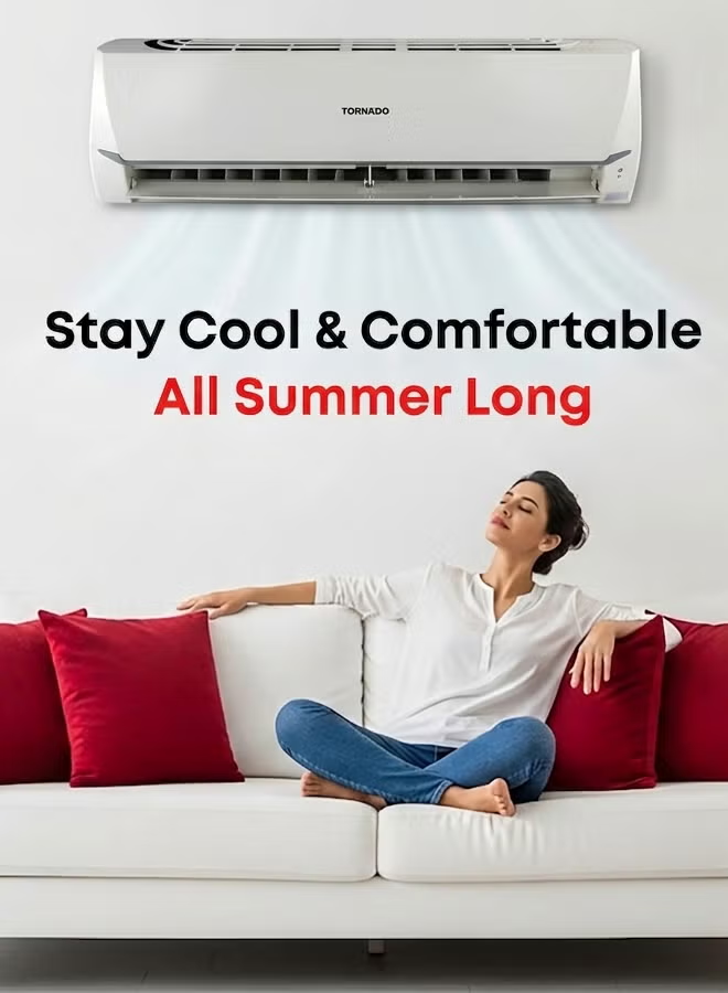 Tornado 1 Ton Split Air Conditioner 12000 Btu Cool Only Super Jet Fast Cooling T3 TH-C12BEE / TU-C12BEE