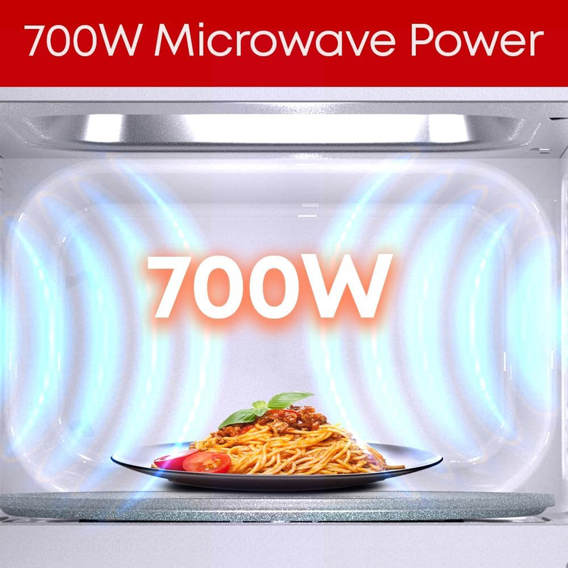 Tornado 20L Solo Microwave Oven 700W Power 5 Power Levels Defrost Function Twms-20-W-E