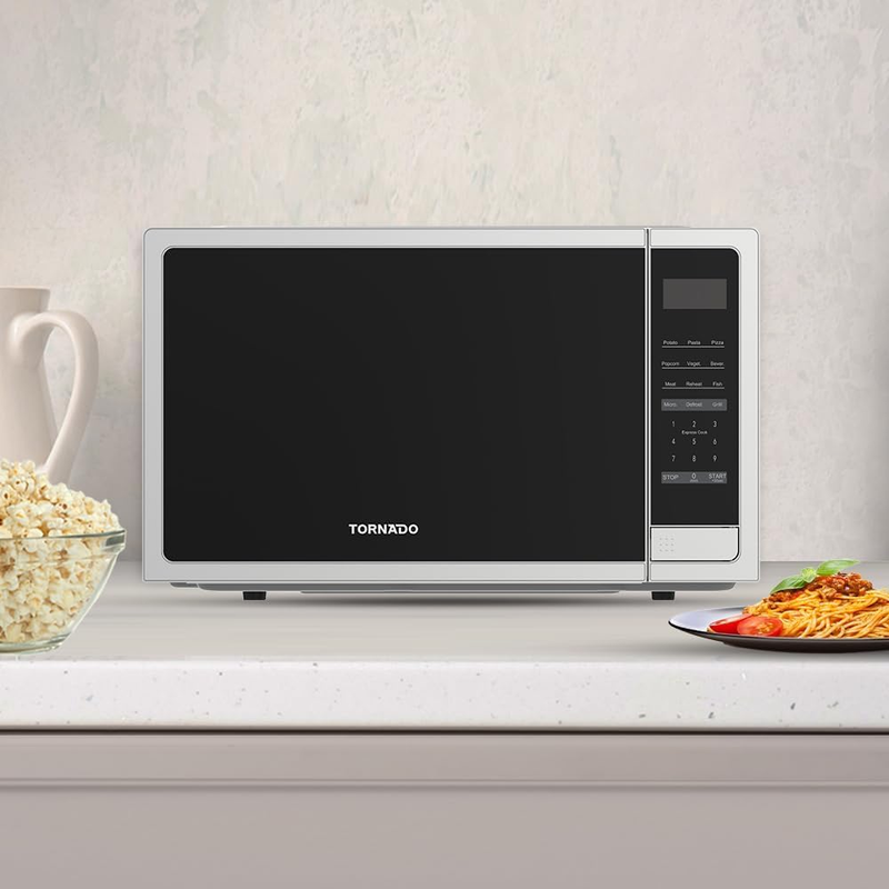 Tornado 42 Liters Digital Microwave Oven 3 In 1 With Grill Function 10 Power Levels 1000W Touch Control Panel Twdg-42-S-E