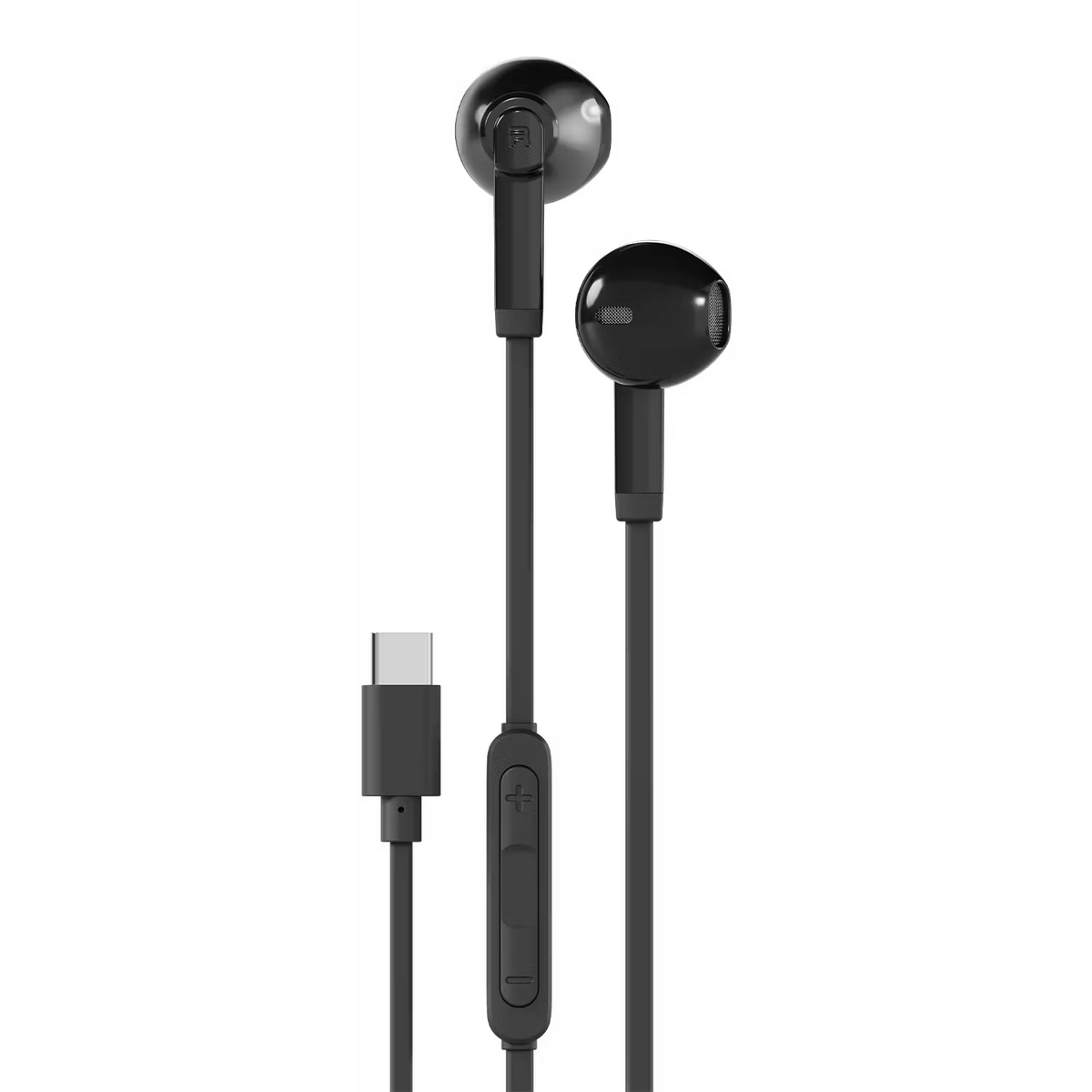 Porodo Soundtec Wired Type C Semi In Ear Earphone with Mic - Black