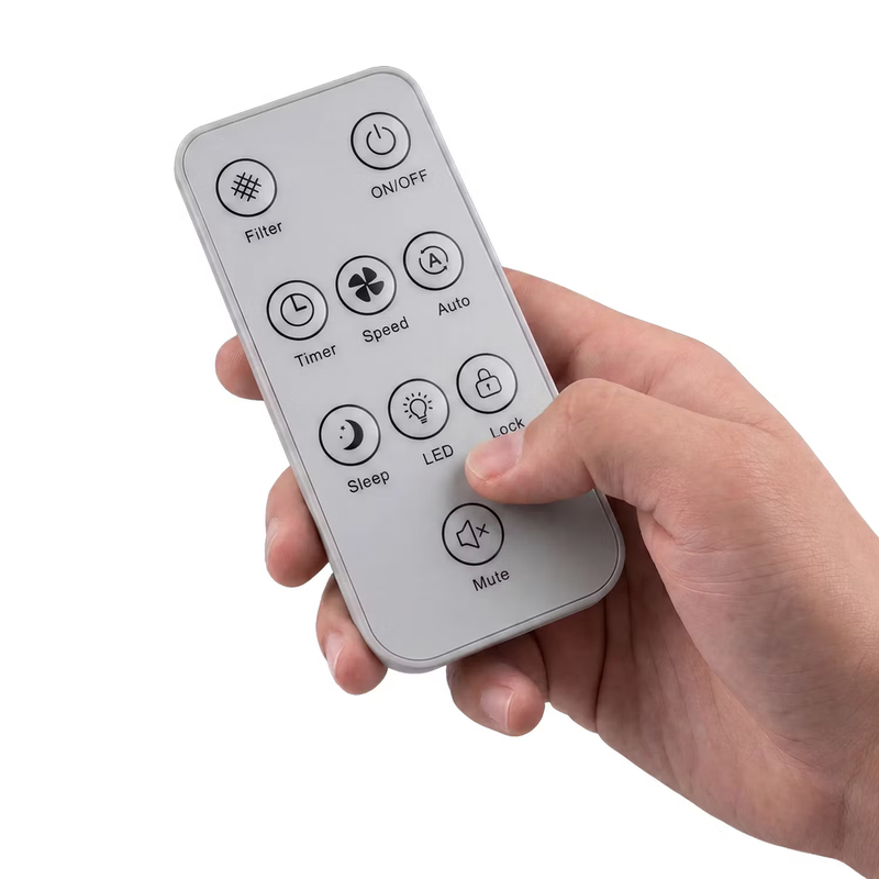 Porodo Lifestyle Air Purifier with H13 HEPA Filtration Remote Control & Essential Oil Diffuser - White