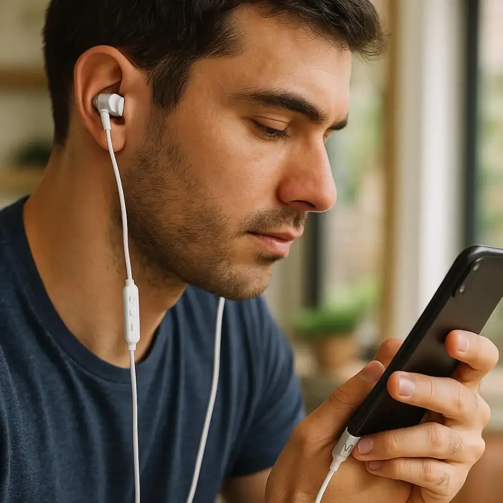 Porodo Soundtec In Ear Wired Earphones - Type C (WHITE)