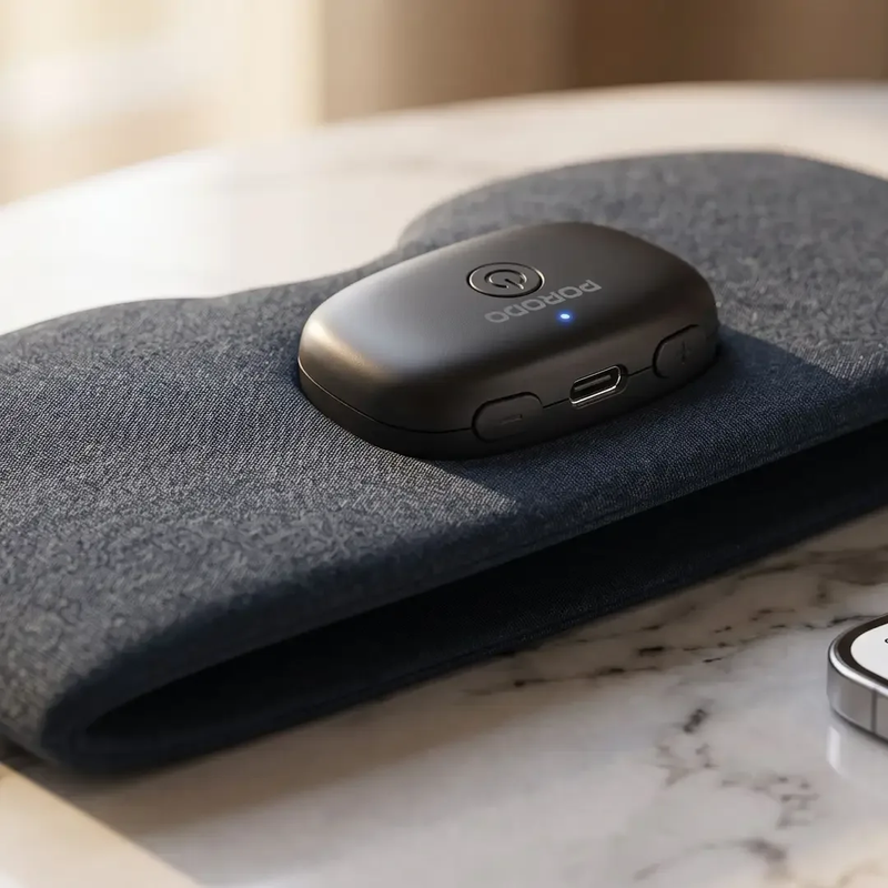 Porodo Lifestyle Heat compress Eye Massager Pad- Grey