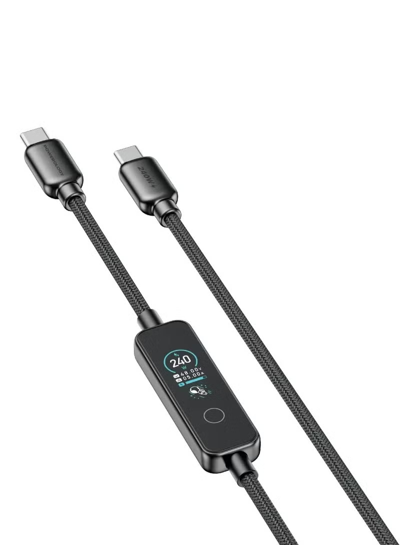 Powerology 240W C to C cable with TFT Display