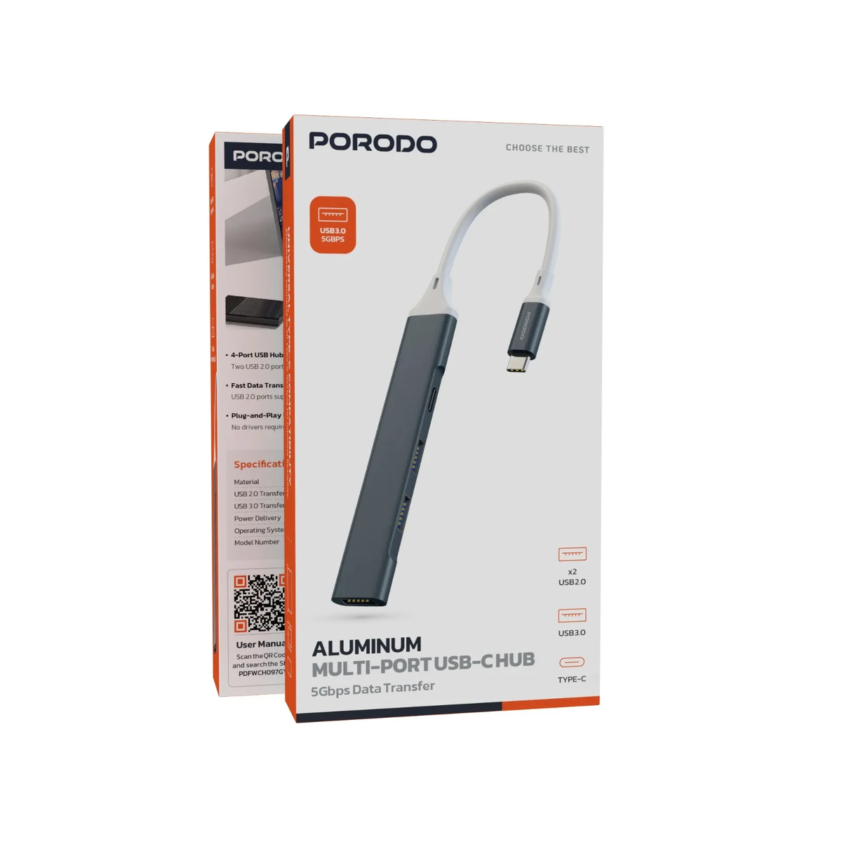Porodo Play-X 4 IN 1 Type C Hub