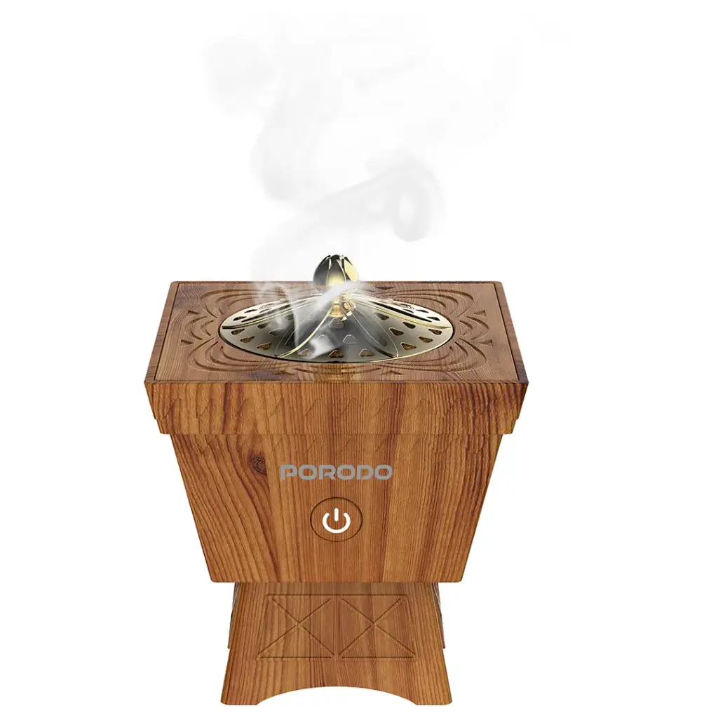 Porodo LifeStyle Classic Style Bakhoor - Wood Grain Brown