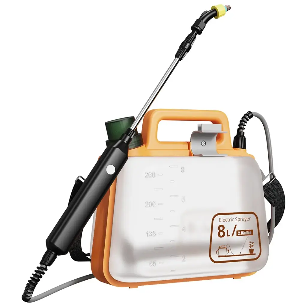 Porodo Lifestyle AquaSplash 2-in-1 1500mAh Portable Garden Electric Water Sprayer - Orange