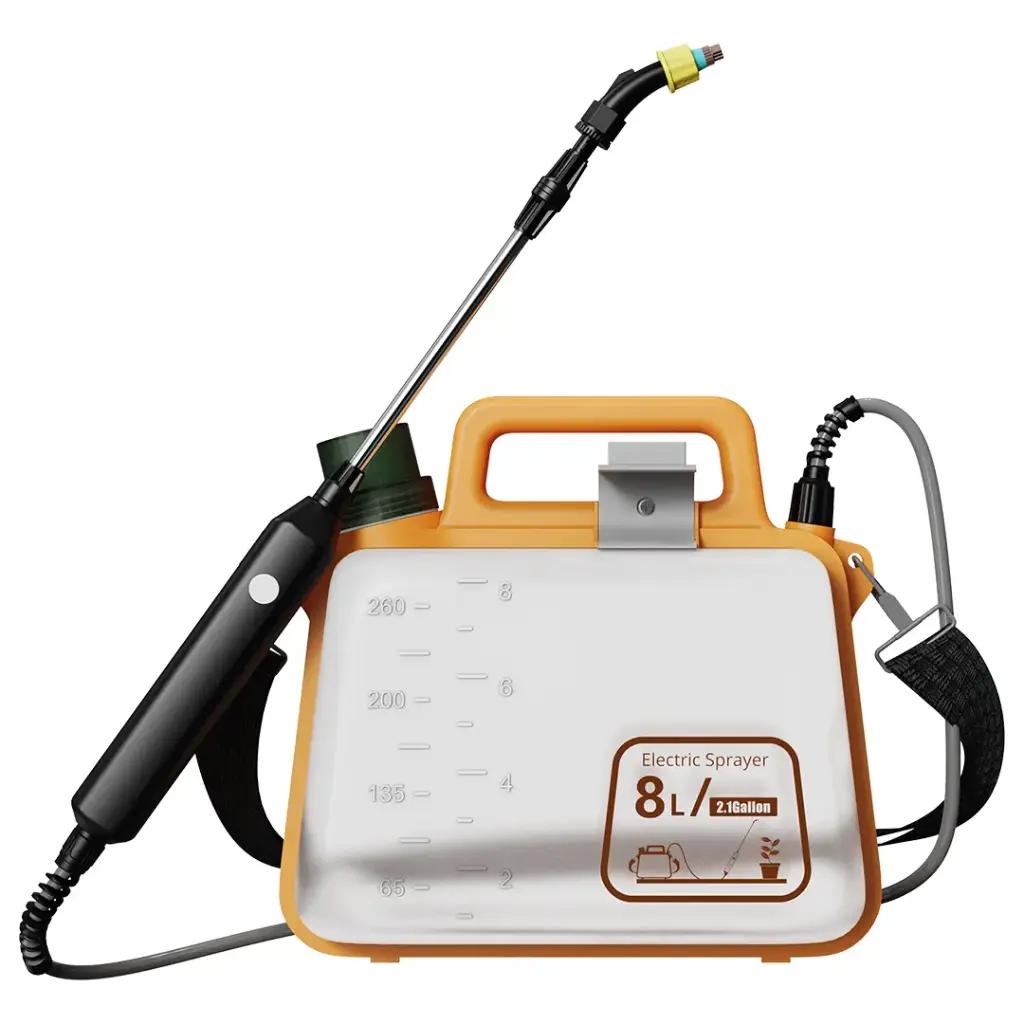 Porodo Lifestyle AquaSplash 2-in-1 1500mAh Portable Garden Electric Water Sprayer - Orange