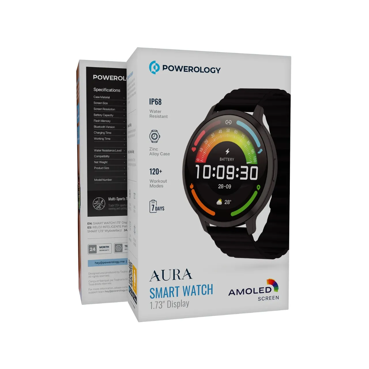 Powerology Aura IPX68 Smartwatch 1.43 AMOLED
