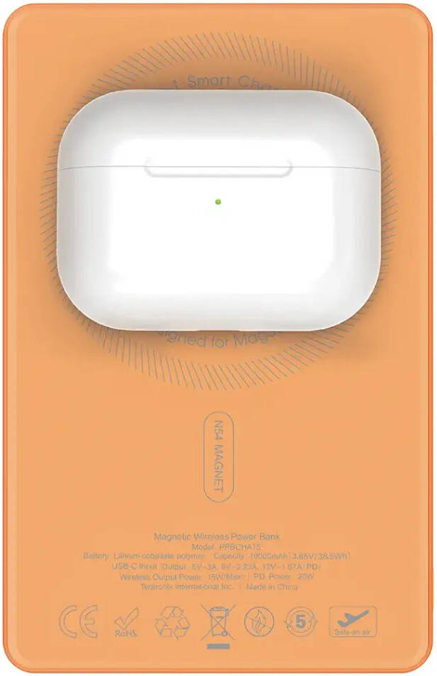Powerology  MagVolt 10000mAH TFT Slim Wireless powerbank