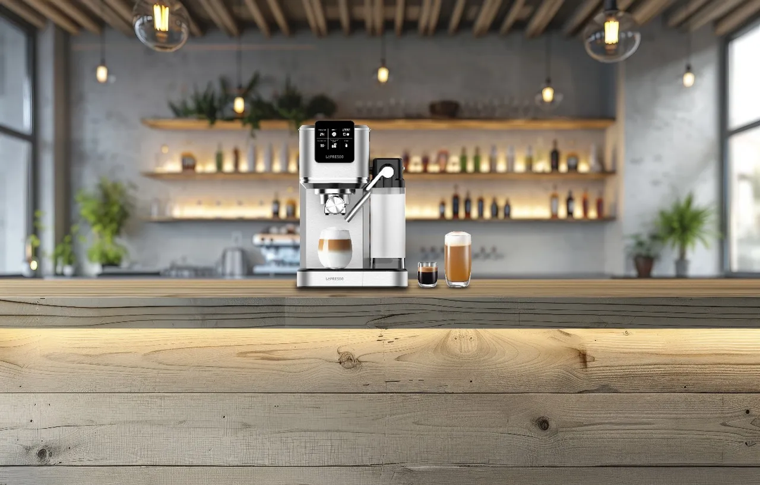 LePresso Latteo 20 Bar Espresso Coffee Maker with Milk Frother and Touch Display - Silver