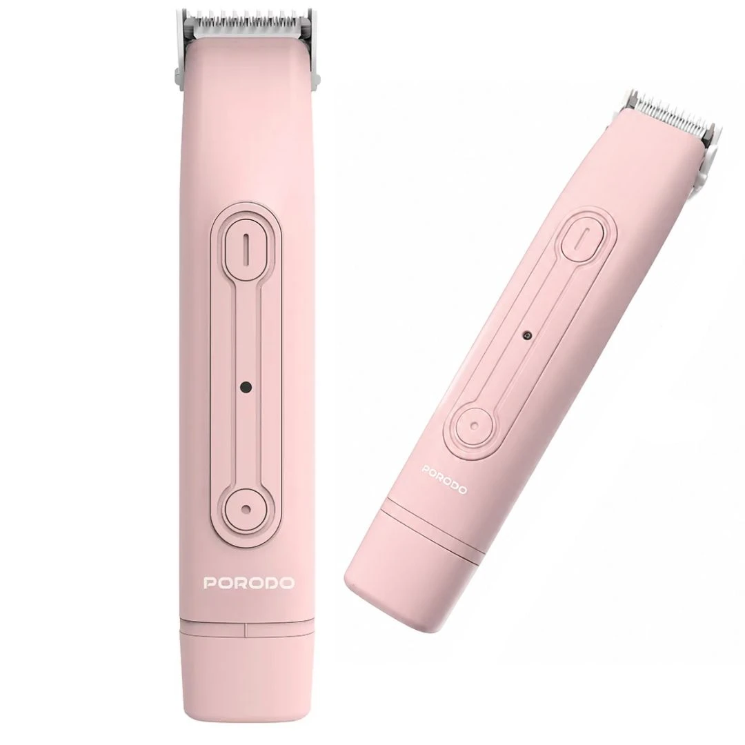 Porodo Electric Shaver PDLFSTHD706PK - Dual-Head, USB-C Fast Charge, Pink