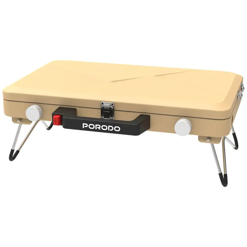 Porodo Lifestyle Portable Camping Stove with Dual Burner - Khaki