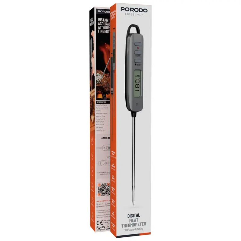 Porodo Lifestyle Digital IPX6 Meet Thermometer - Silver
