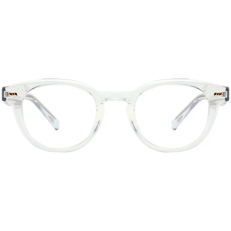 Porodo San Marino Lifestyle Retro Inspired Round Frame Anti Blue Light Glass Transparent