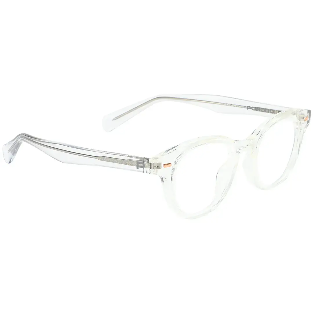 Porodo San Marino Lifestyle Retro Inspired Round Frame Anti Blue Light Glass Transparent