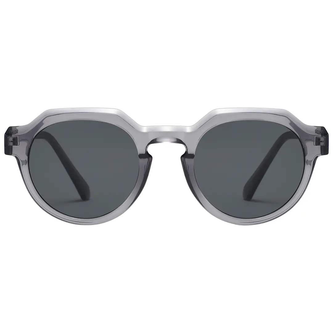 Porodo Montago Lifestyle Distinct Geometric Frame Sunglass With Polarized Lens - Silver