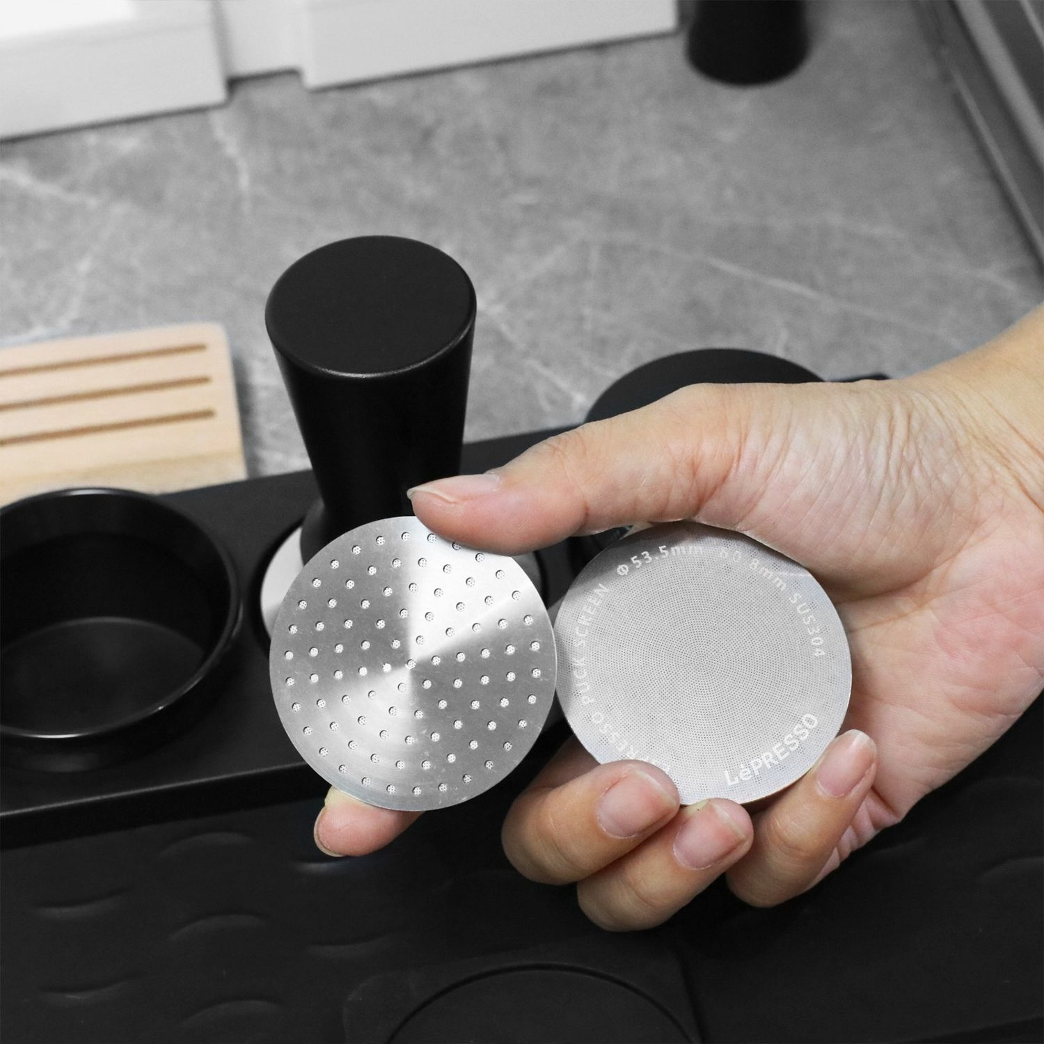 LePresso 58mm Puck Screen - Silver