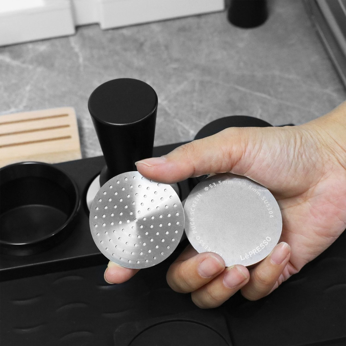 LePresso 58mm Puck Screen - Silver