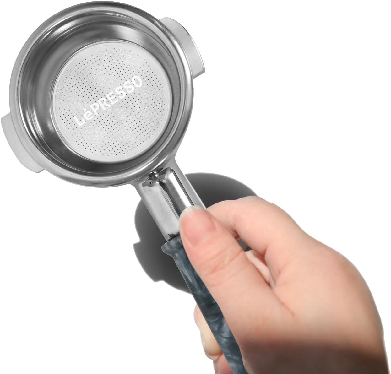 LePresso 58mm Bottomless Portafilter with Wood Handle