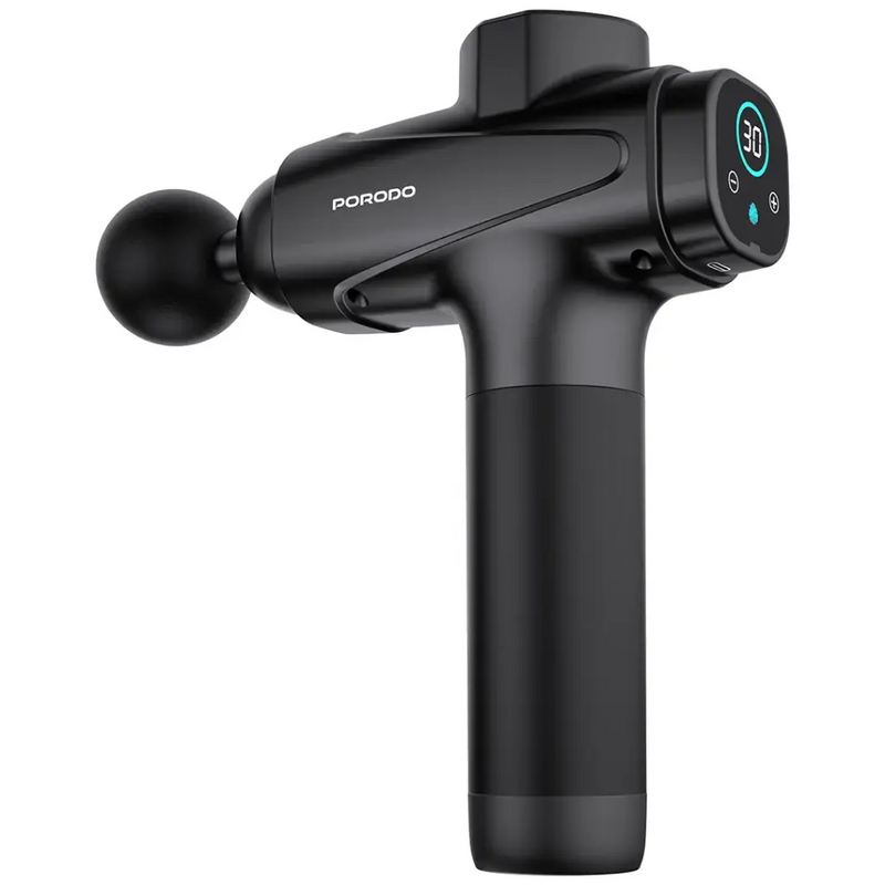 Porodo Lifestyle Multi Head 30 Speed 6 Heads Massager with Touch Display - Black