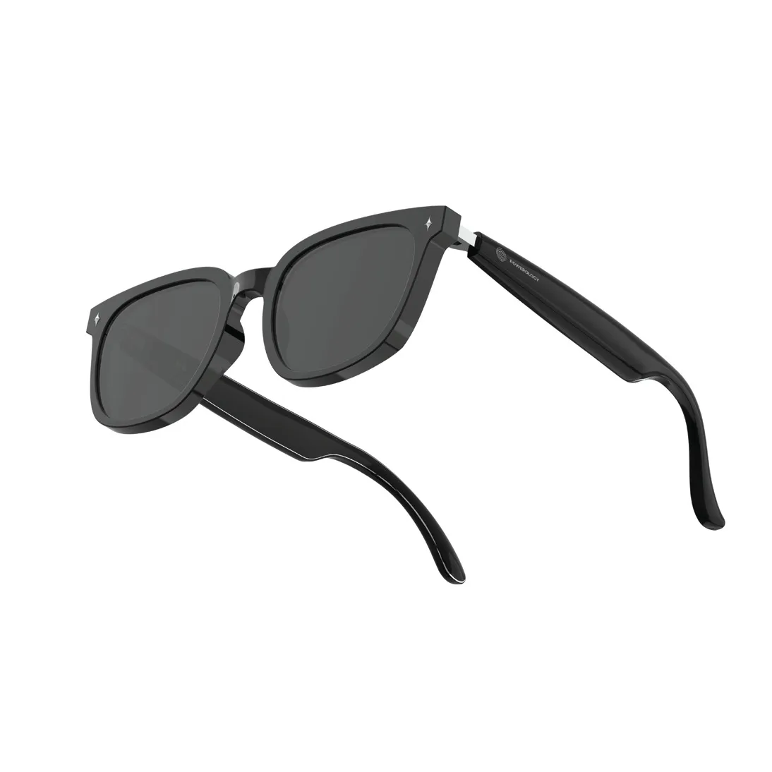 Powerology Nice BT Sunglass with Touch Control+ Bright Black Lens - Black