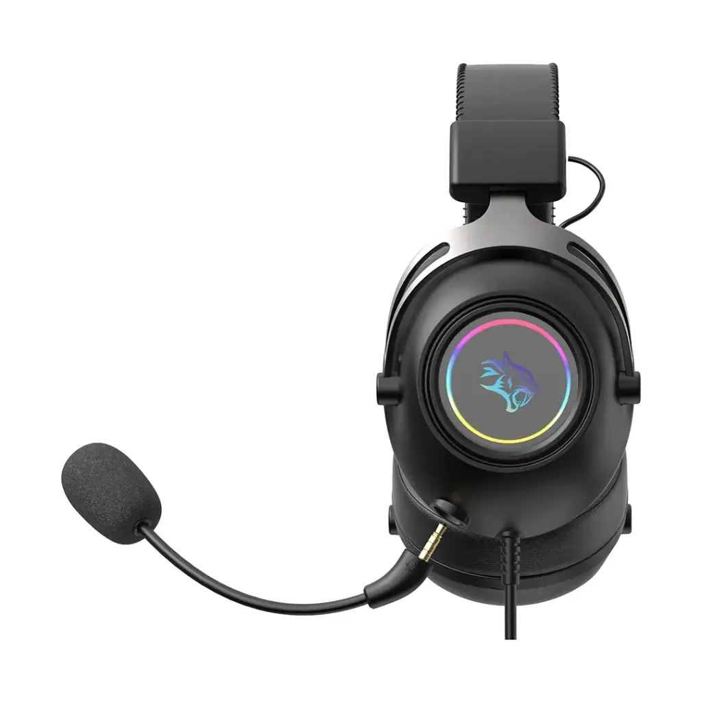 Porodo Gaming Infinity Mirror RGB Gaming headphone -Balck