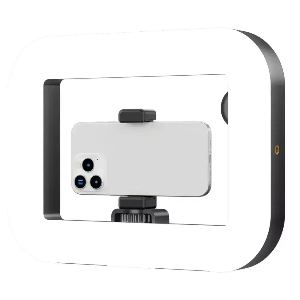 Porodo Lifestyle Vlogging Light with Tripod & Shutter Button - Black