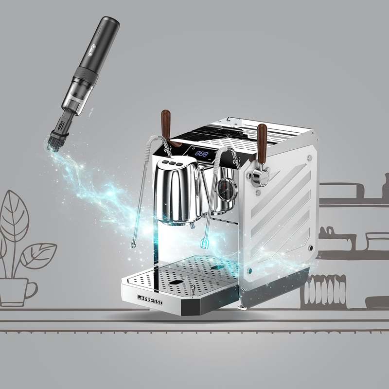 LePresso EspressoVac Portable 15000Pa Vacuum Cleaner (Suction & Blower) with Multip le Heads and Torch