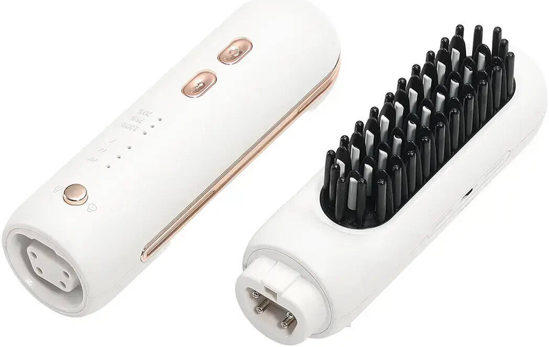 Porodo Multi Interchangeable Rechargeable 3 in 1 Mini Hair Straightener Comb and Curling Iron