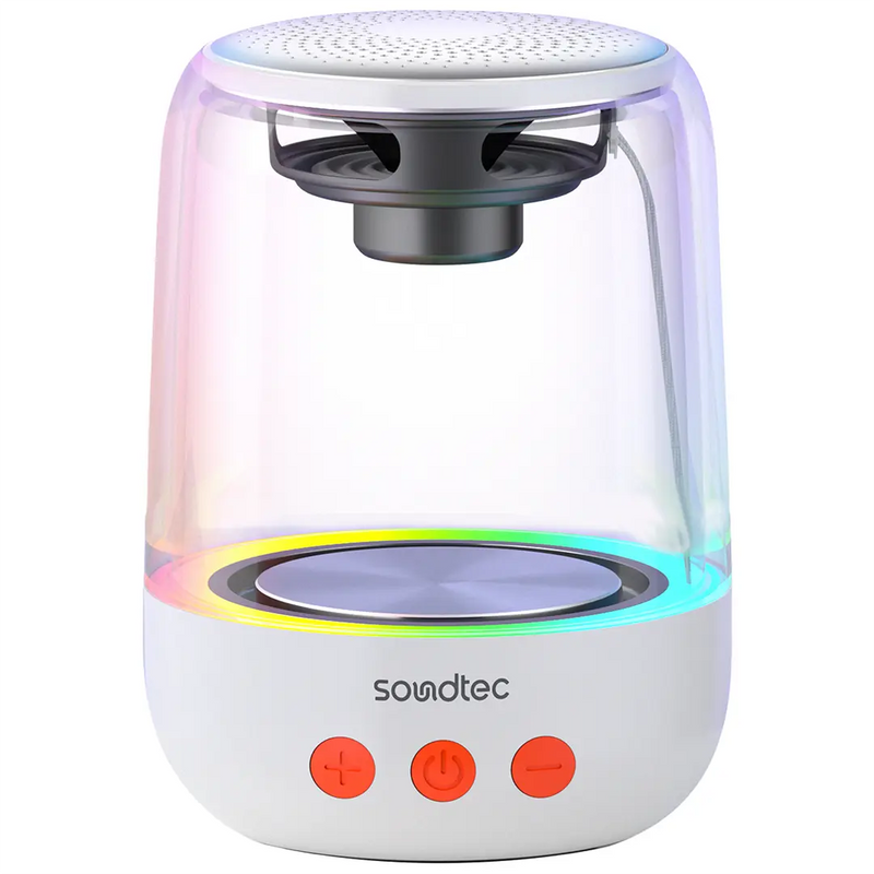 Porodo Soundtec Crystal-Glow RGB Portable Bluetooth Speaker 5W*1 1000mAh