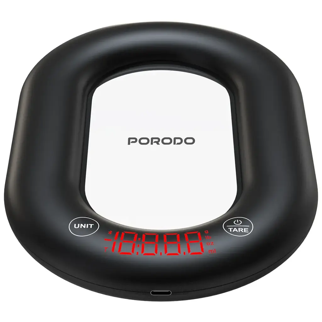 Porodo Glass Design Lifestyle Bluetooth Rechargeable Digital Smart Kitchen Scale