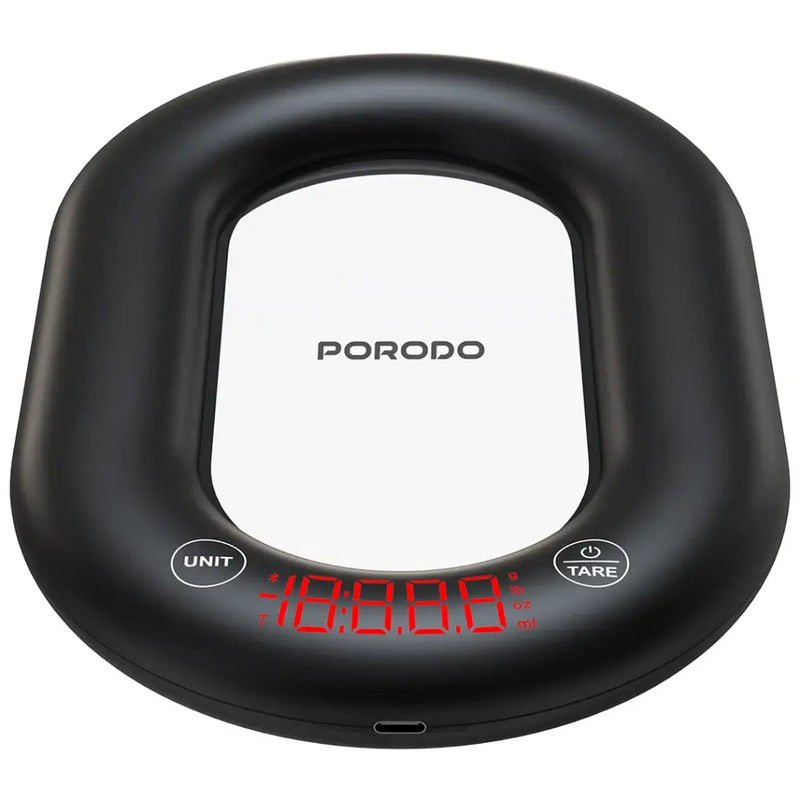 Porodo Glass Design Lifestyle Bluetooth Rechargeable Digital Smart Kitchen Scale