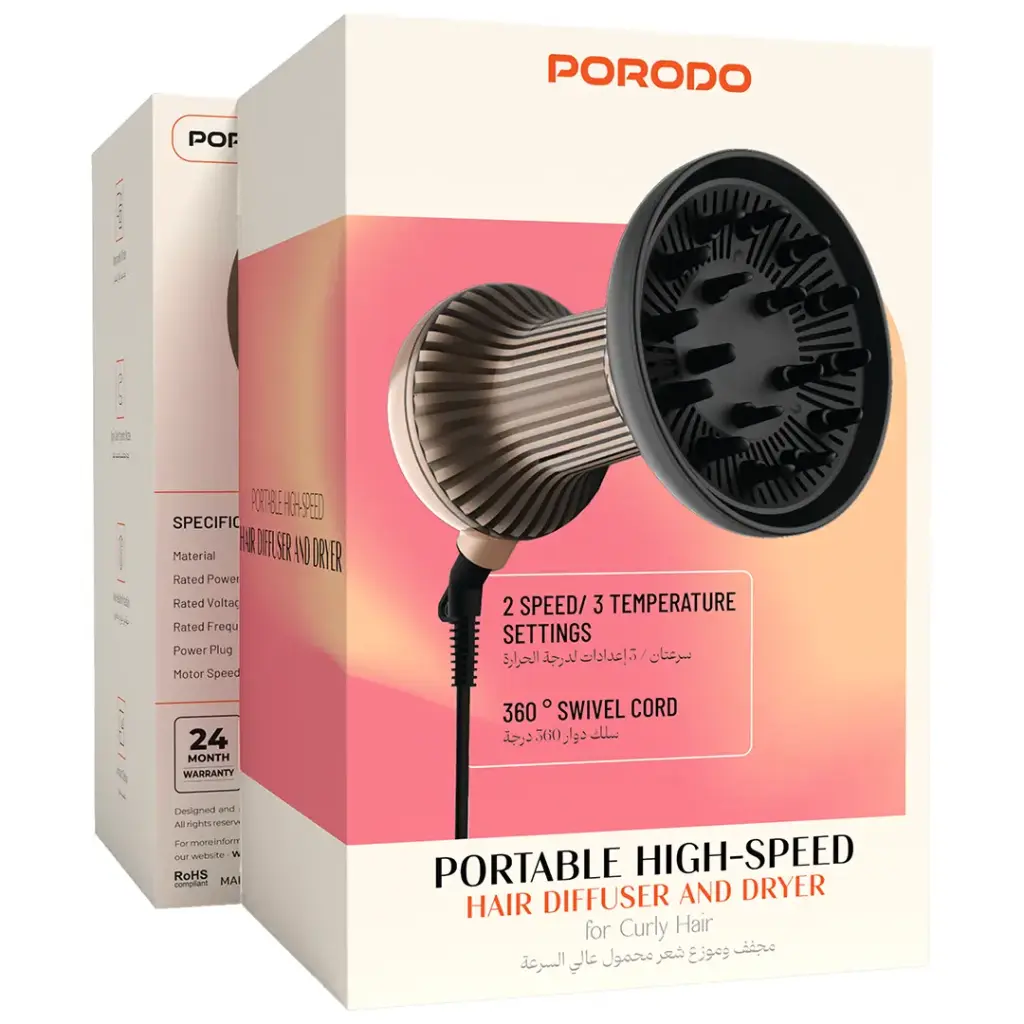 Porodo Lifestyle Hair Diffuser and Dryer for Curly Hair