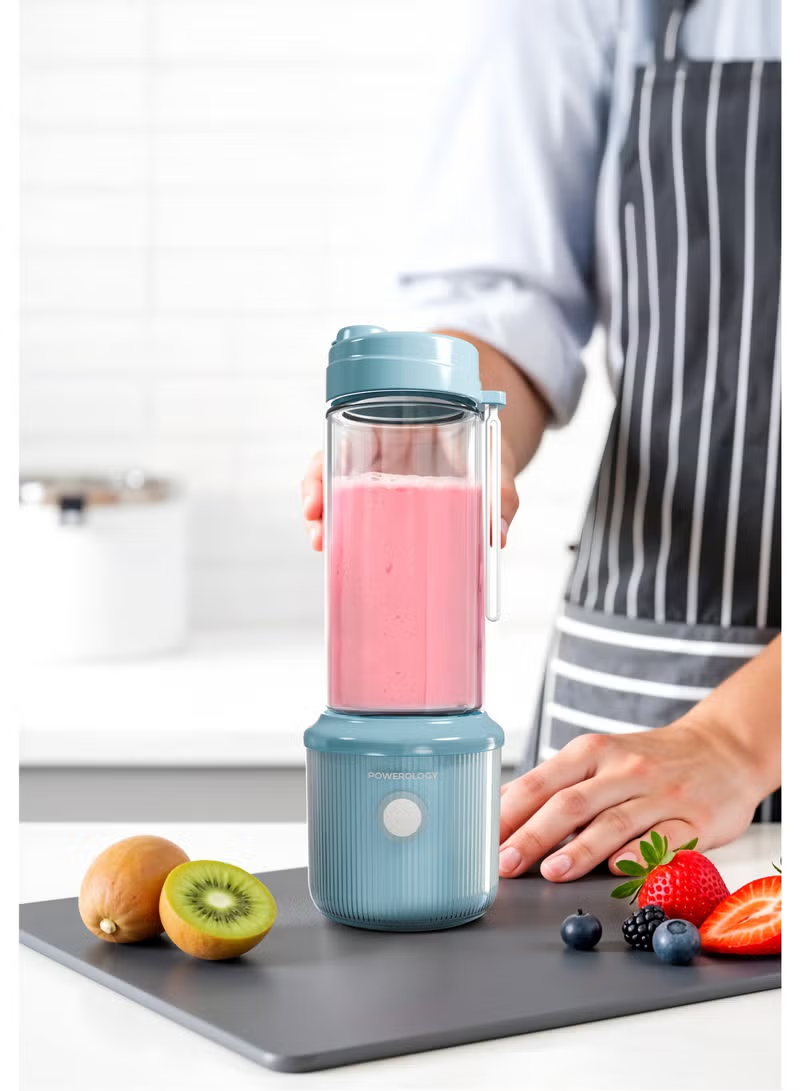 Powerology Press & Refresh Portable Blender 450ml 2500mAh 6 Blades 126W