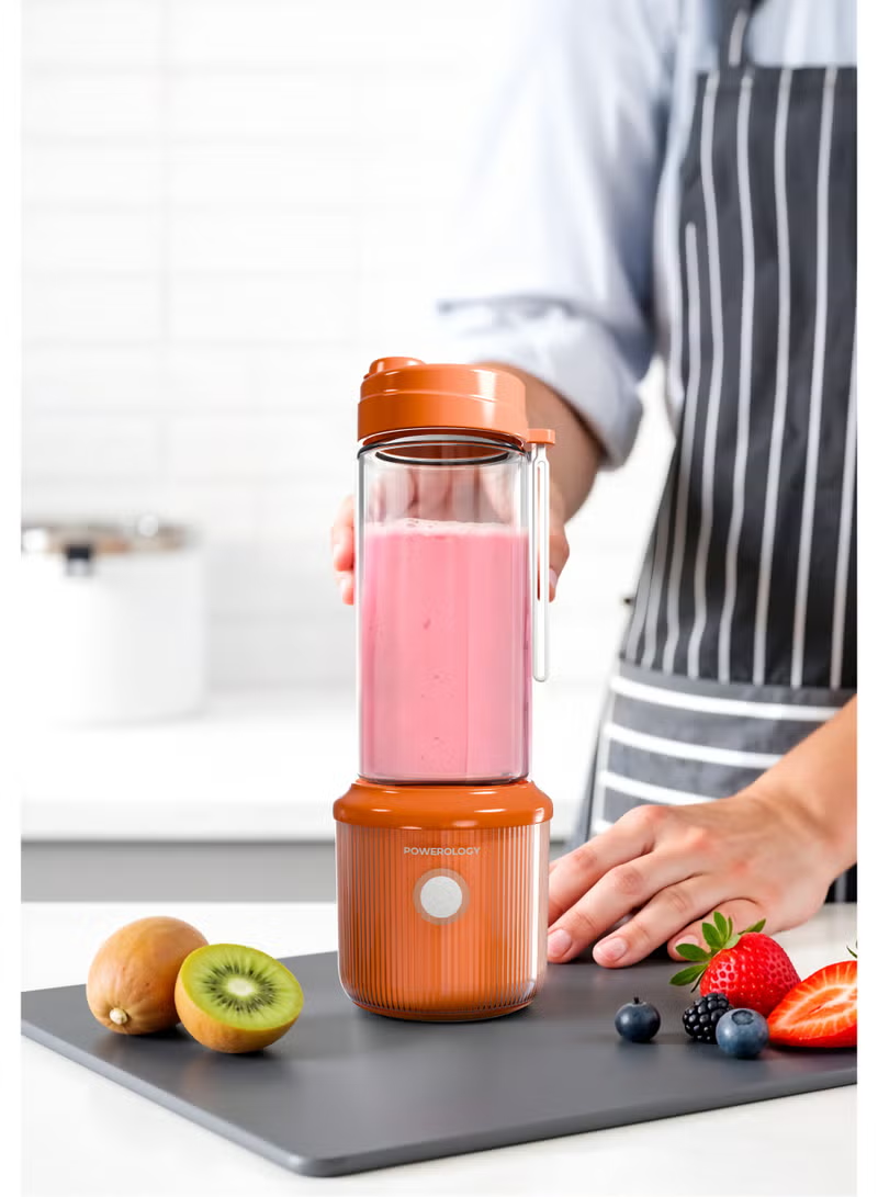 Powerology Press & Refresh Portable Blender 450ml 2500mAh 6 Blades 126W