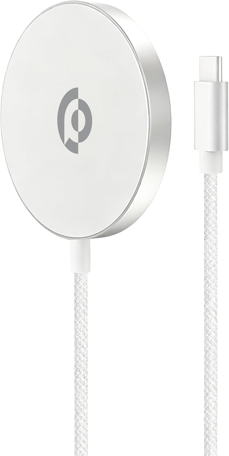 Powerology MagNova Braided Magsafe Charger with QI2.2 25W - Silver
