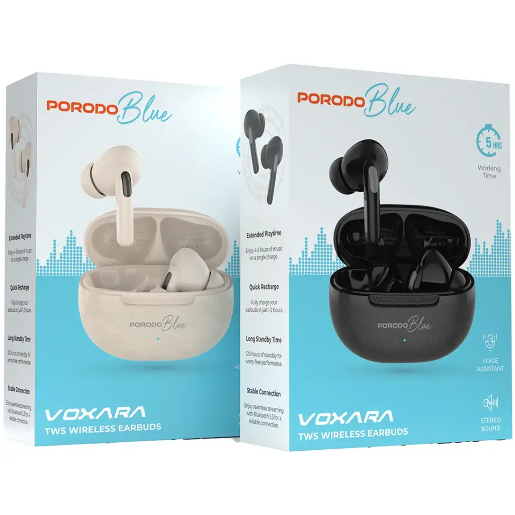 Porodo Blue Voxara TWS Wireless Earbuds‏