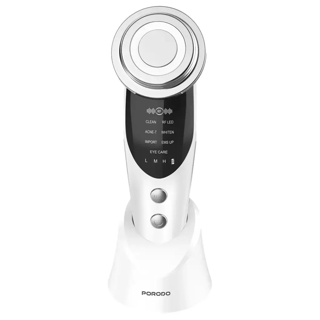 Porodo 7 in 1 Multifunction Beauty Facial massager- White
