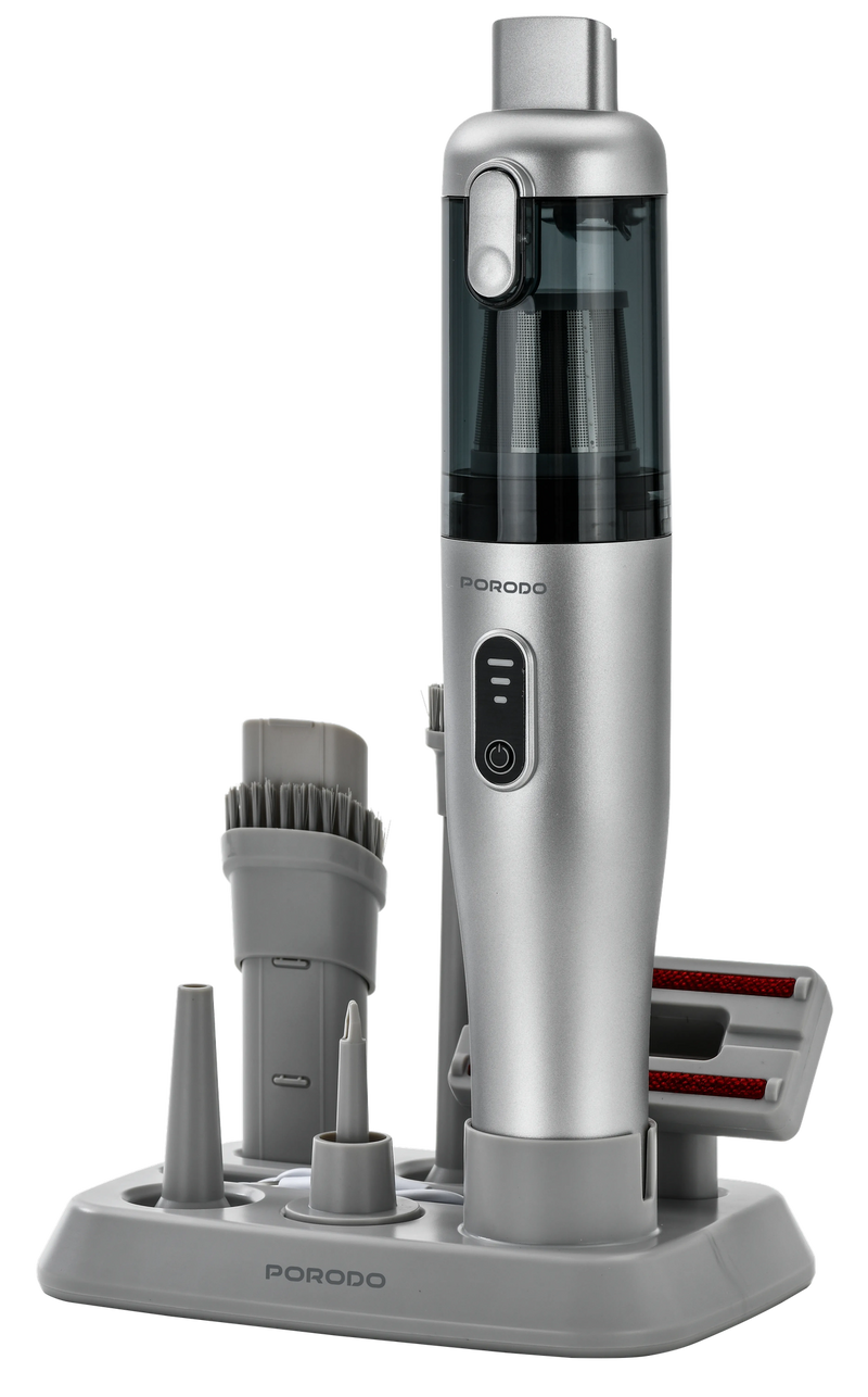 Porodo 9 in 1 Blower + Vaccum with 110W and 38mins Working Time - Grey